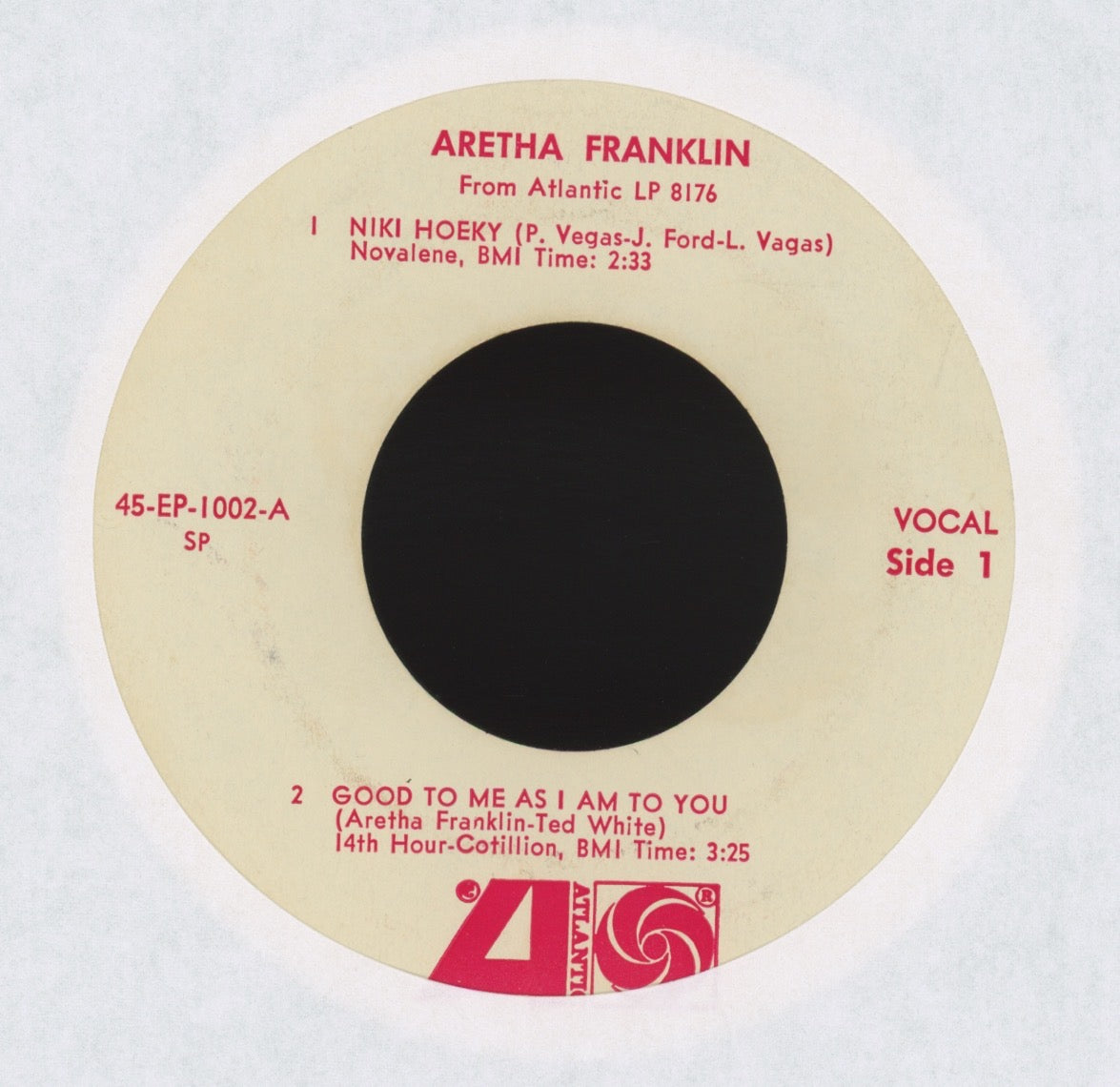 Aretha Franklin - Lady Soul Sampler on Atlantic Promo EP 45