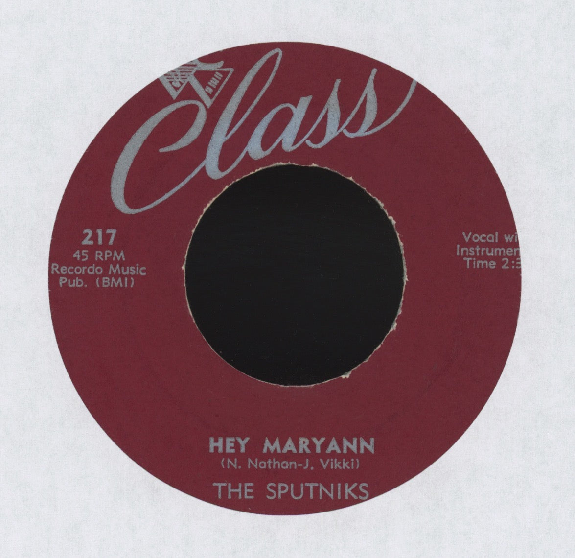 The Sputniks - Hey Maryann on Class R&B Doo Wop 45