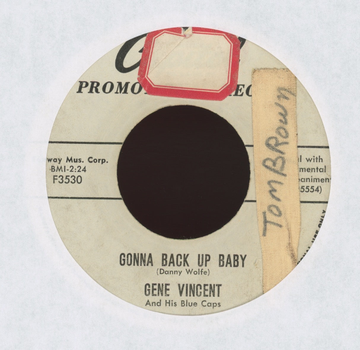 Gene Vincent & His Blue Caps - Race With The Devil on Capitol Promo Rockabilly 45