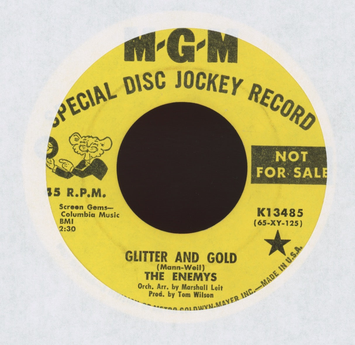 The Enemys - Too Much Monkey Business on MGM Promo Garage 45