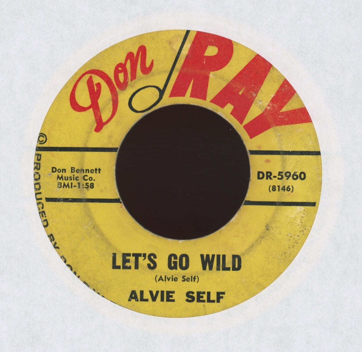 Alvie Self - Let's Go Wild on Don Ray Rockabilly 45