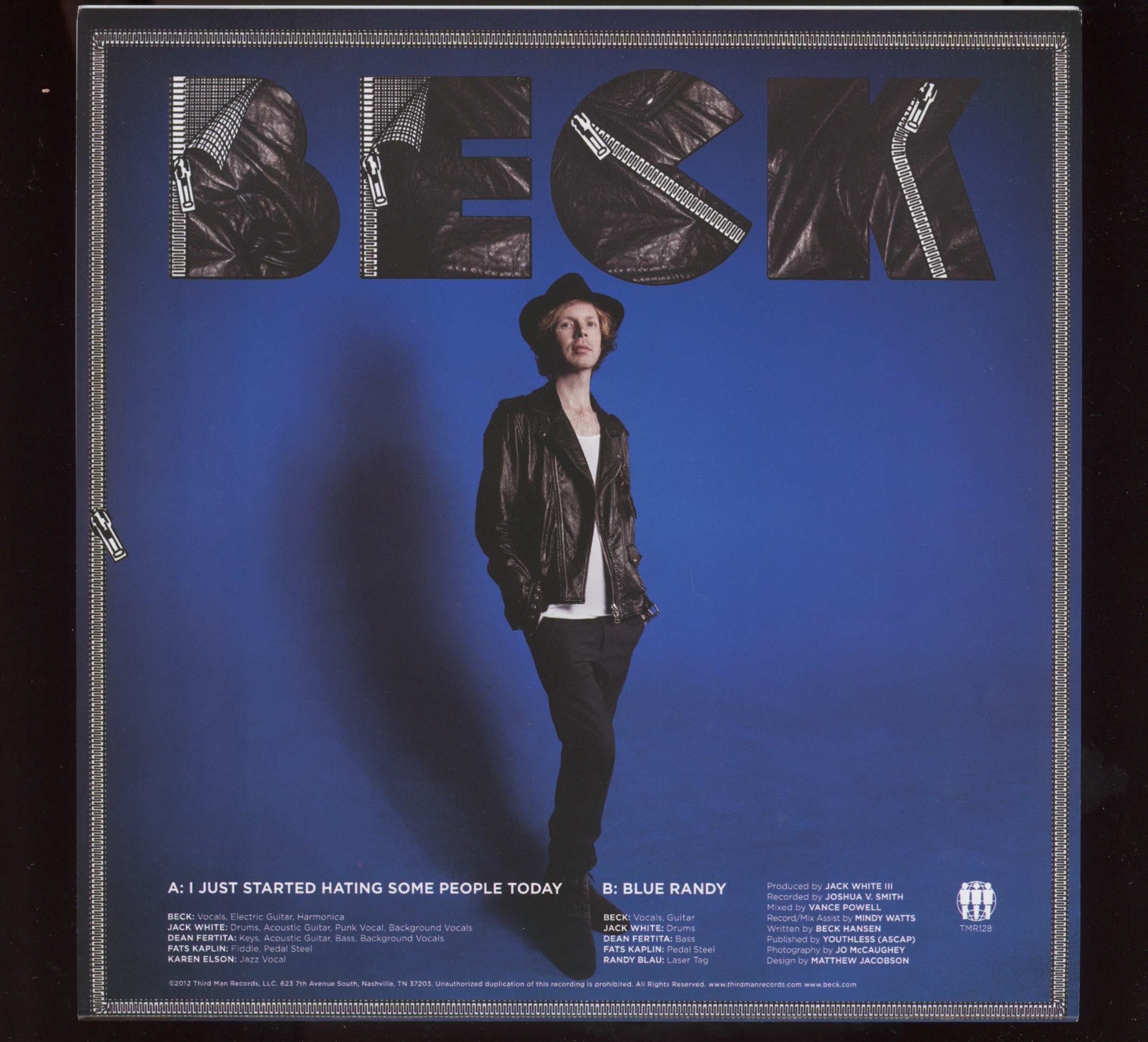 Beck - I Just Started Hating Some People Today on Third Man Ltd Tri-Color 7" With Picture Sleeve
