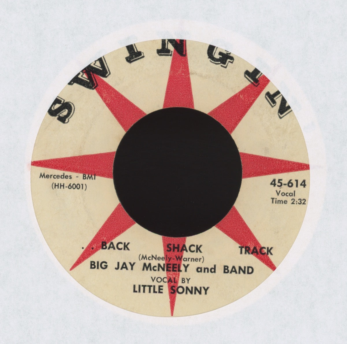 Big Jay McNeely & Band - ...Back...Shack...Track on Swingin R&B 45