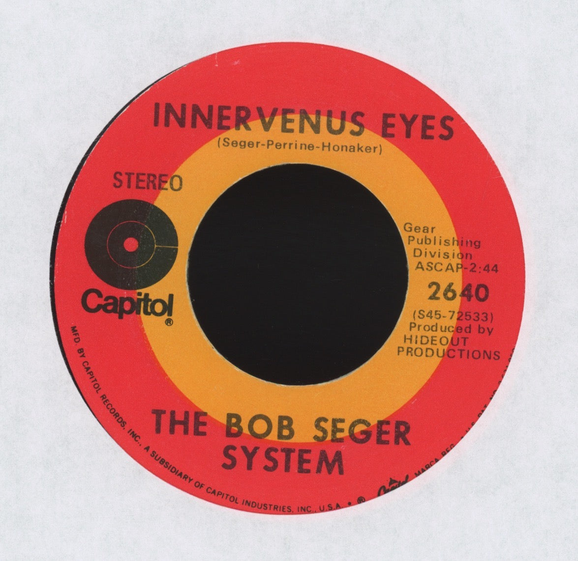 Bob Seger System - Innervenus Eyes on Capitol