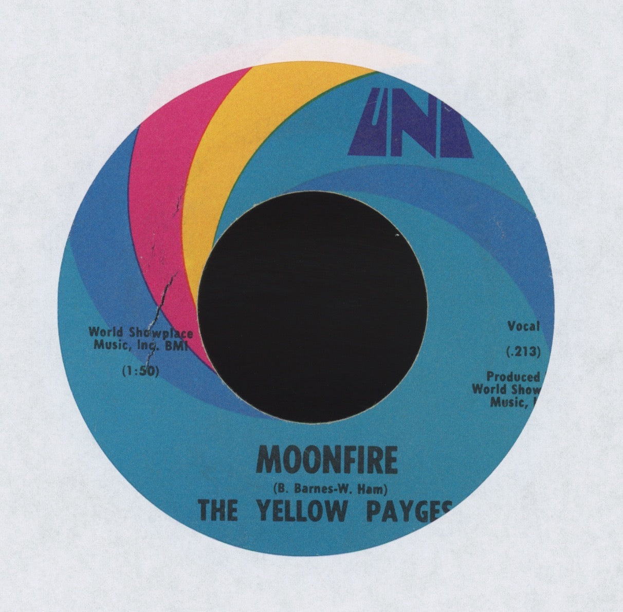 The Yellow Payges - Finger Poppin' Party on Uni Rock 45