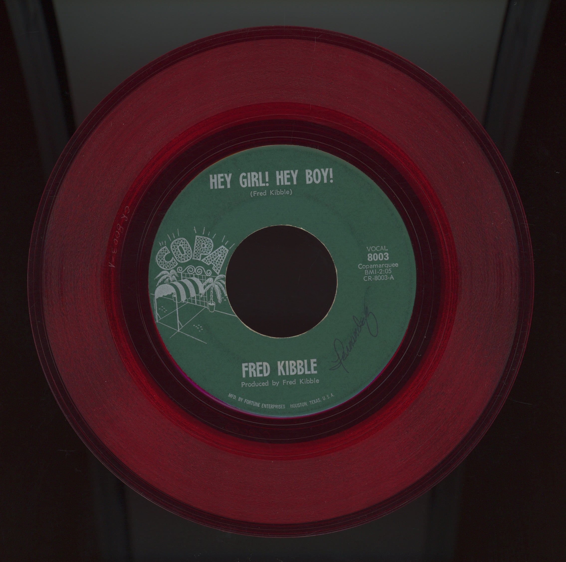 Fred Kibble - Hey Girl ! Hey Boy ! on Copa Red Vinyl Northern Soul 45