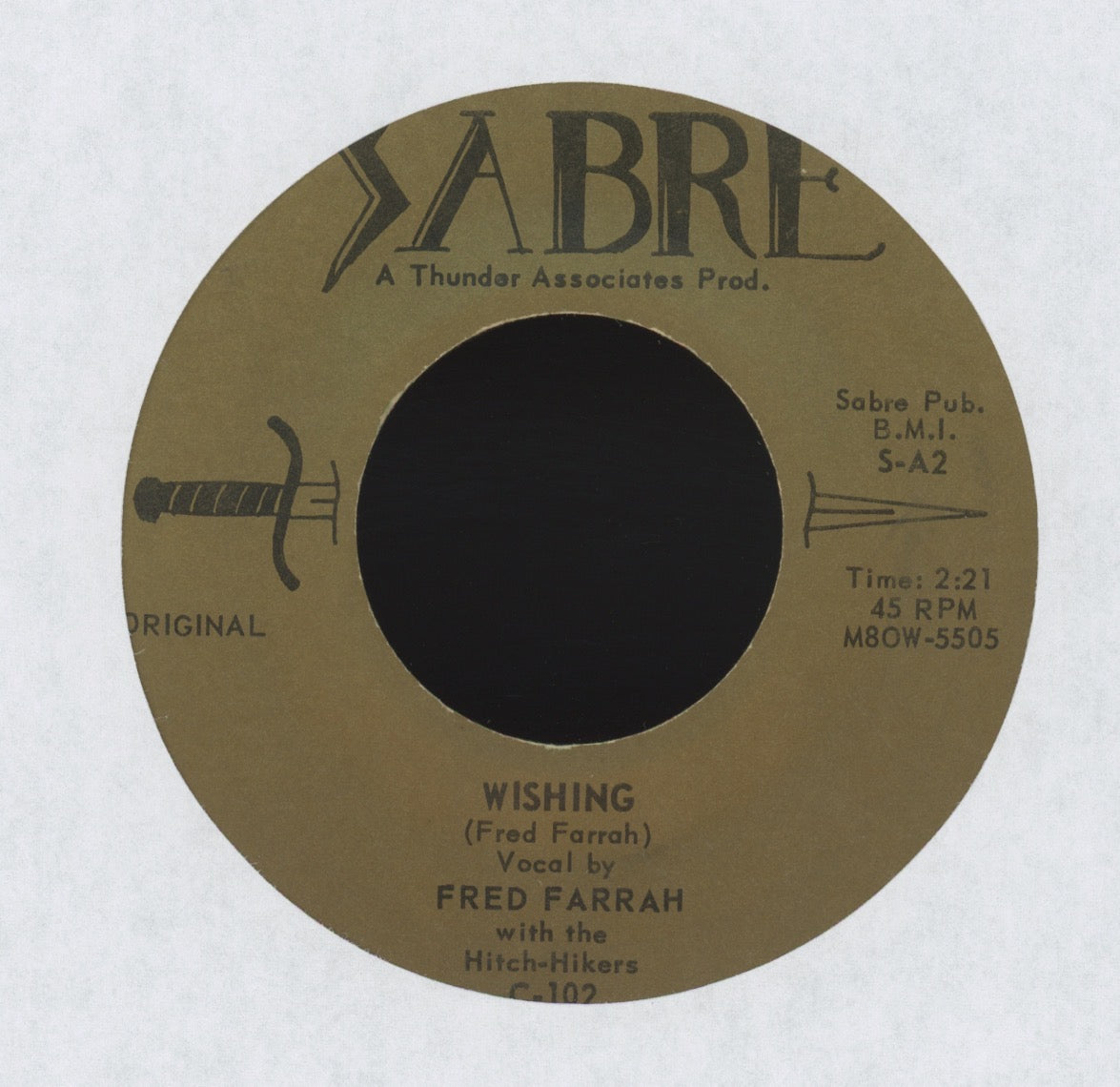 Fred Farrah - Settle Down on Sabre Rockabilly 45