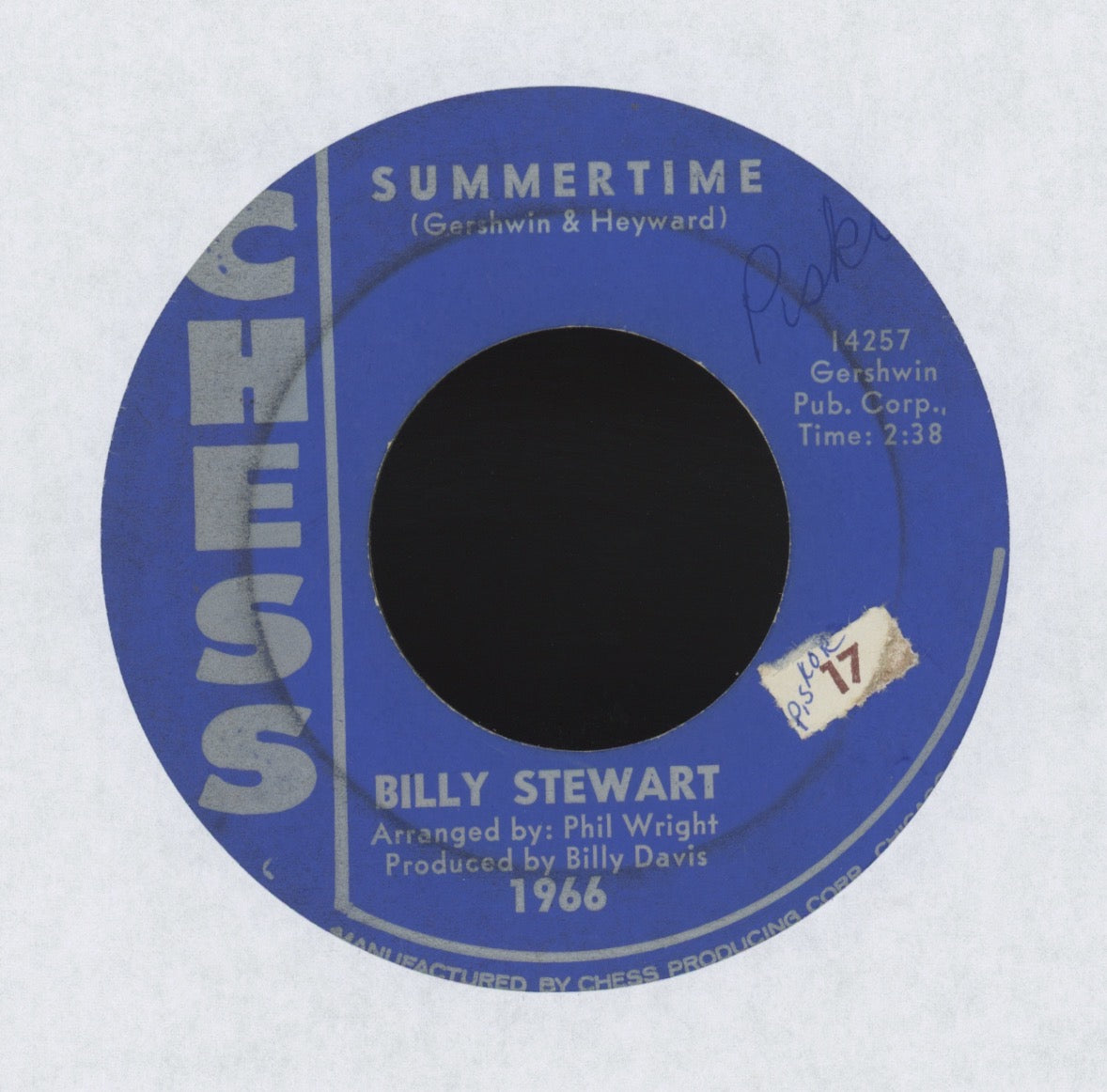 Billy Stewart - Summertime on Chess Northern Soul 45