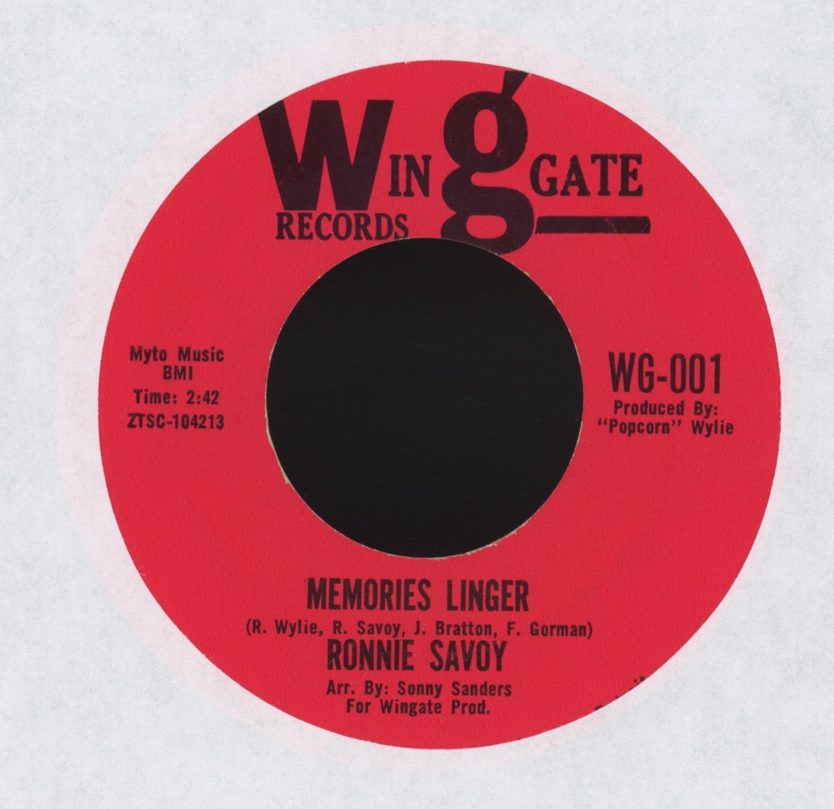 Ronnie Savoy - Memories Linger on Wingate Northern Soul 45
