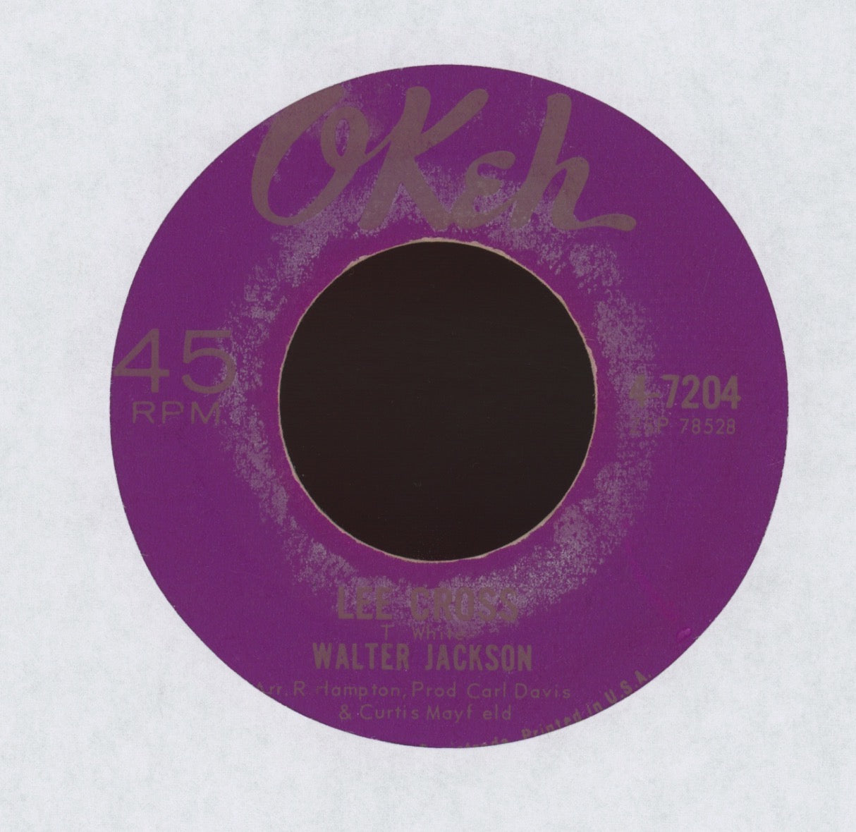 Walter Jackson - It's All Over on Okeh Northern Soul 45
