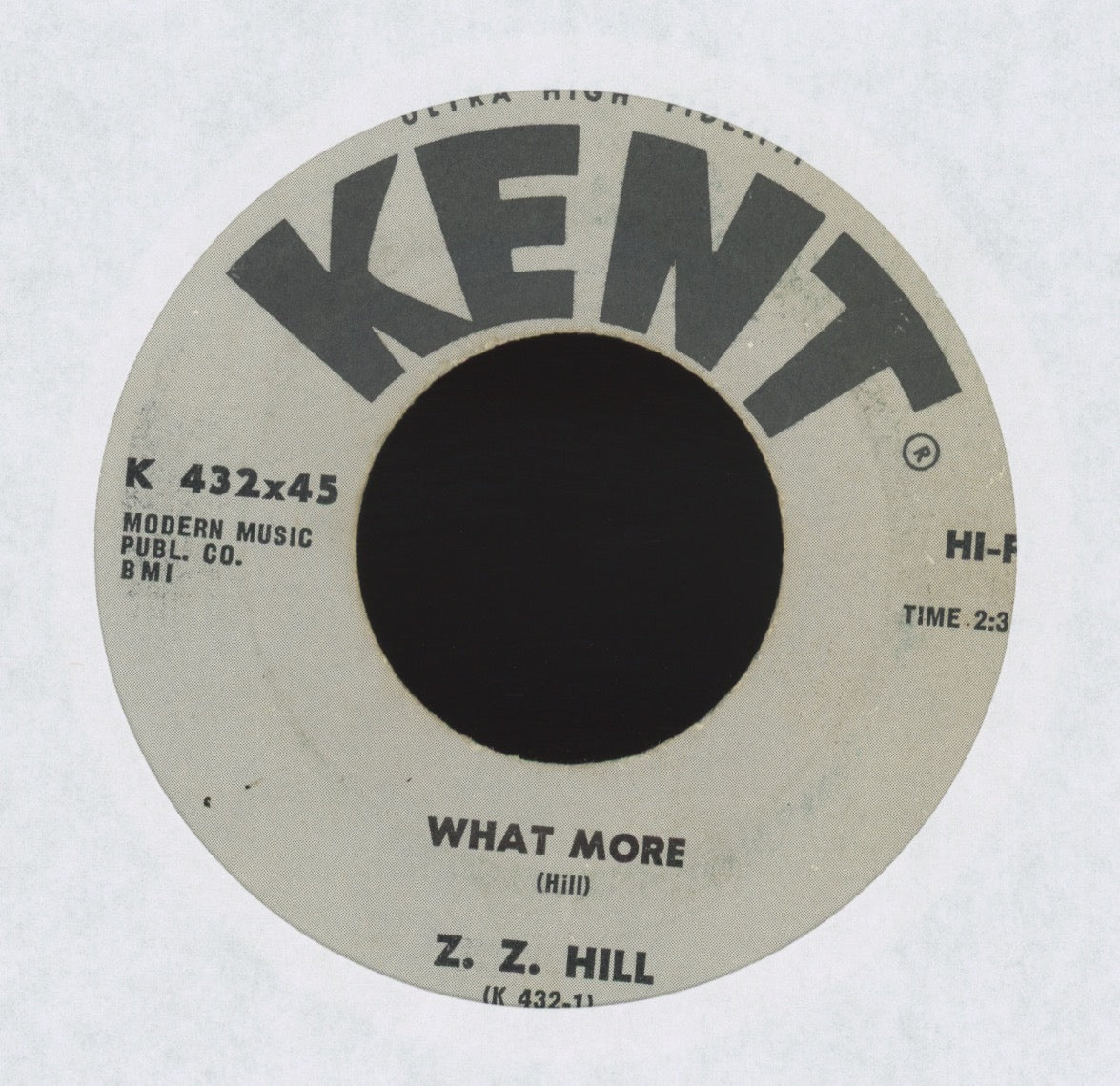 Z.Z. Hill - What More on Kent Northern Soul 45