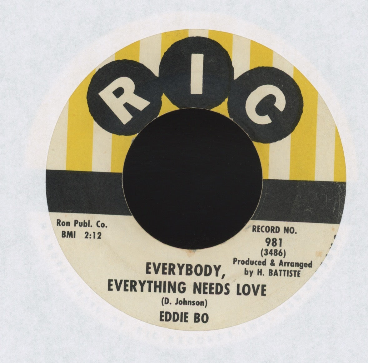 Eddie Bo - Dinky Doo on RIC R&B 45