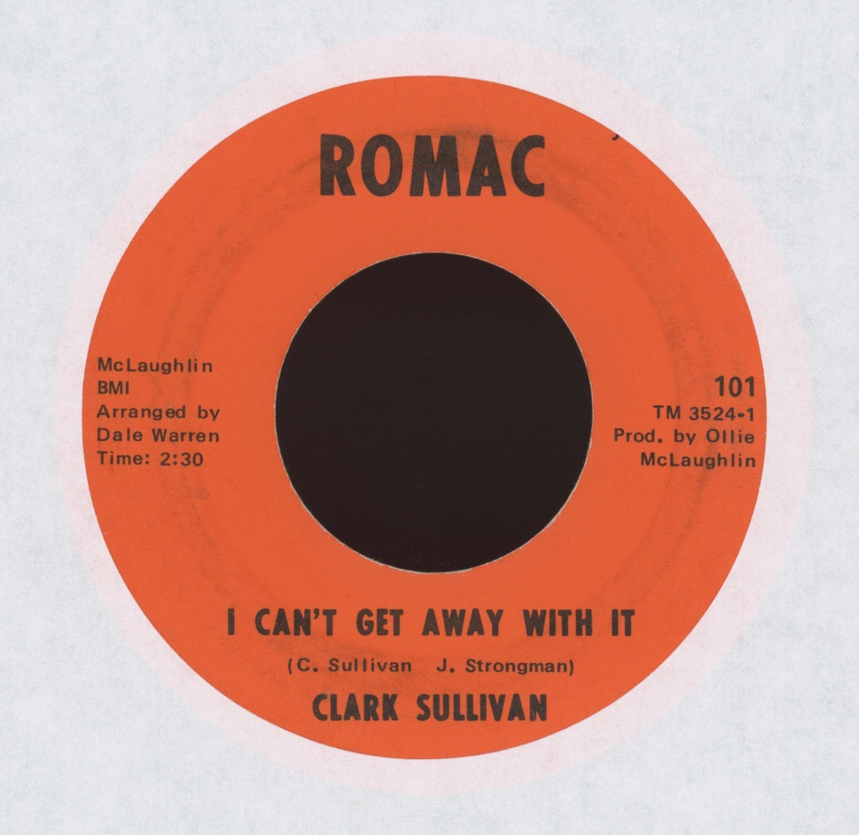 Clark Sullivan - I Can't Get Away With It on Romac Northern Soul 45