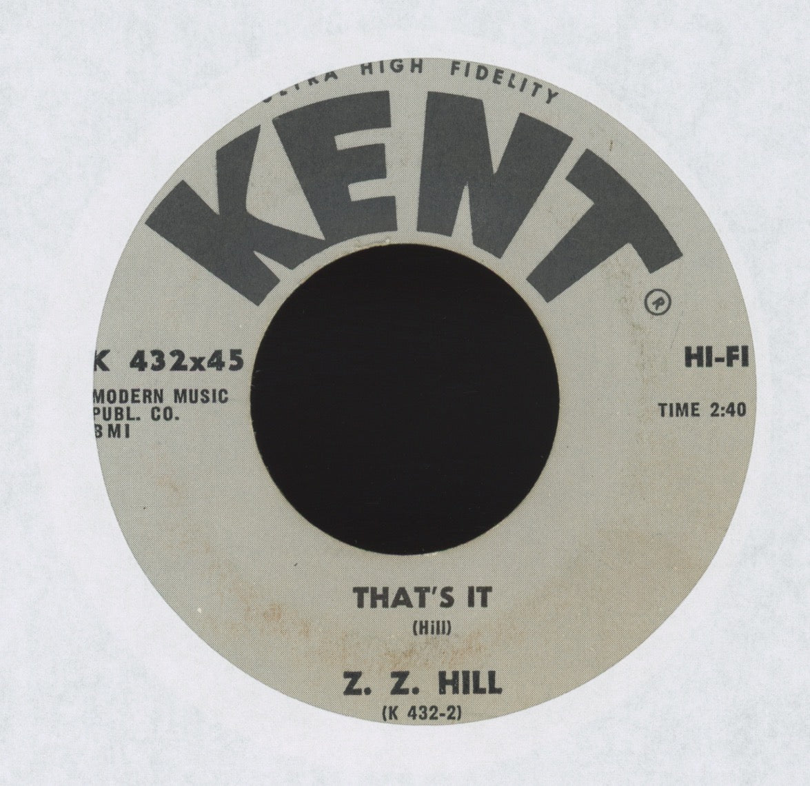 Z.Z. Hill - What More on Kent Northern Soul 45