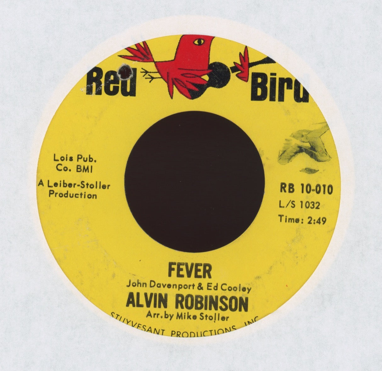 Alvin Robinson - Fever / Down Home Girl on Red Bird R&B Popcorn / Funk 45