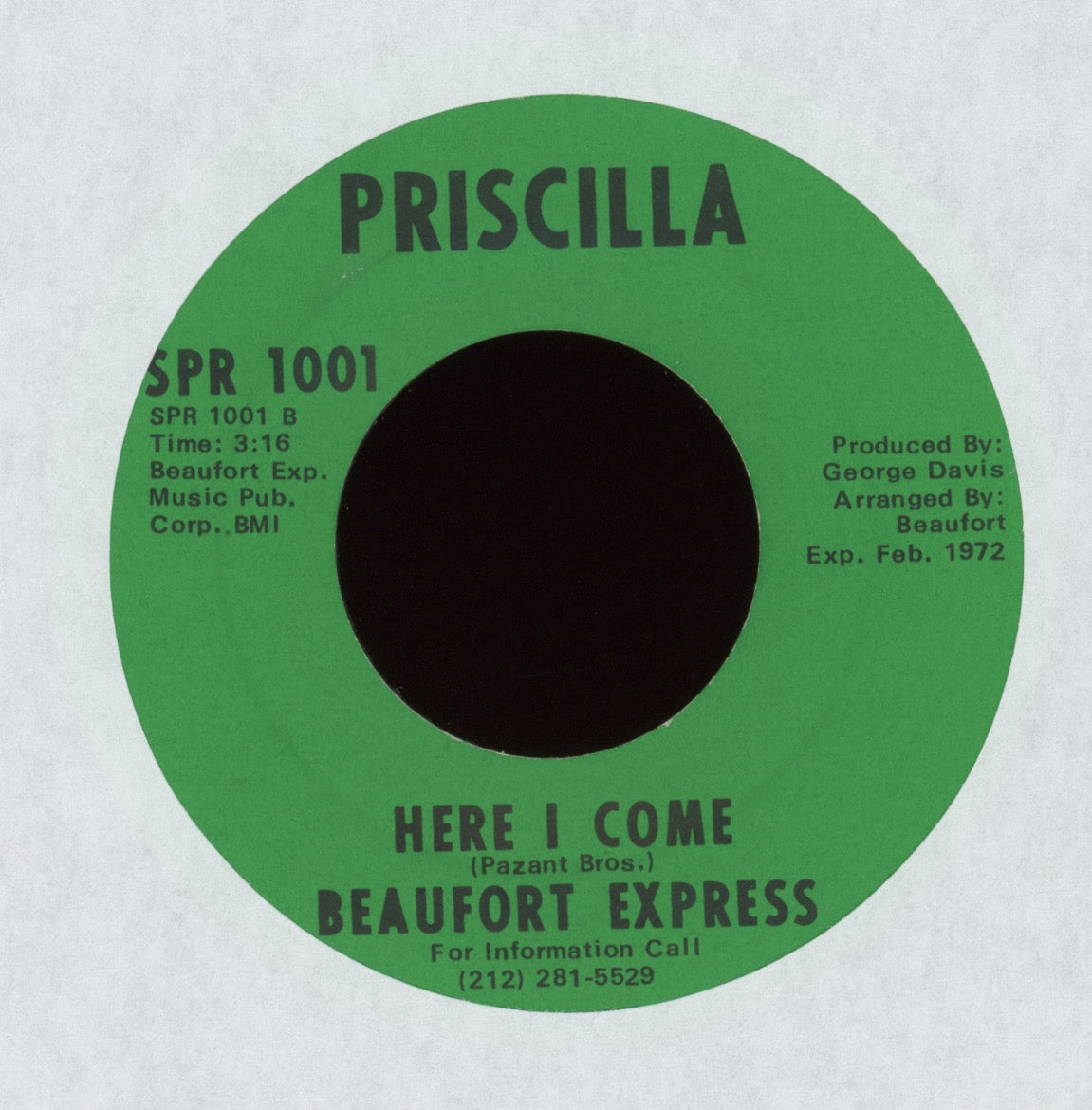 The Beaufort Express - You Got To Do Your Best on Priscilla Funk 45