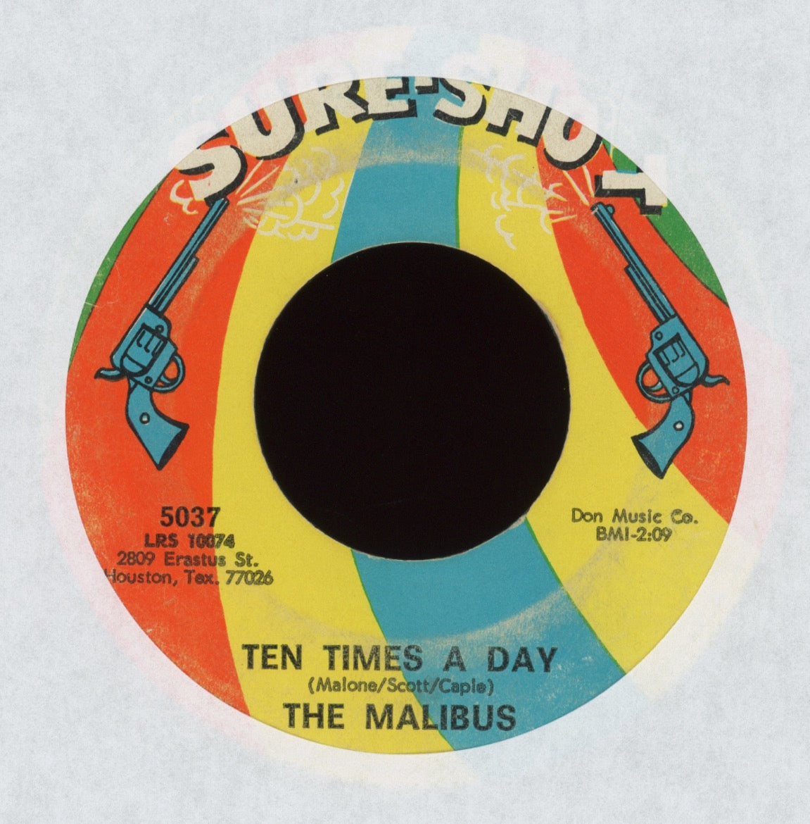 The Malibus - Ten Times A Day on Sure Shot Northern Soul 45