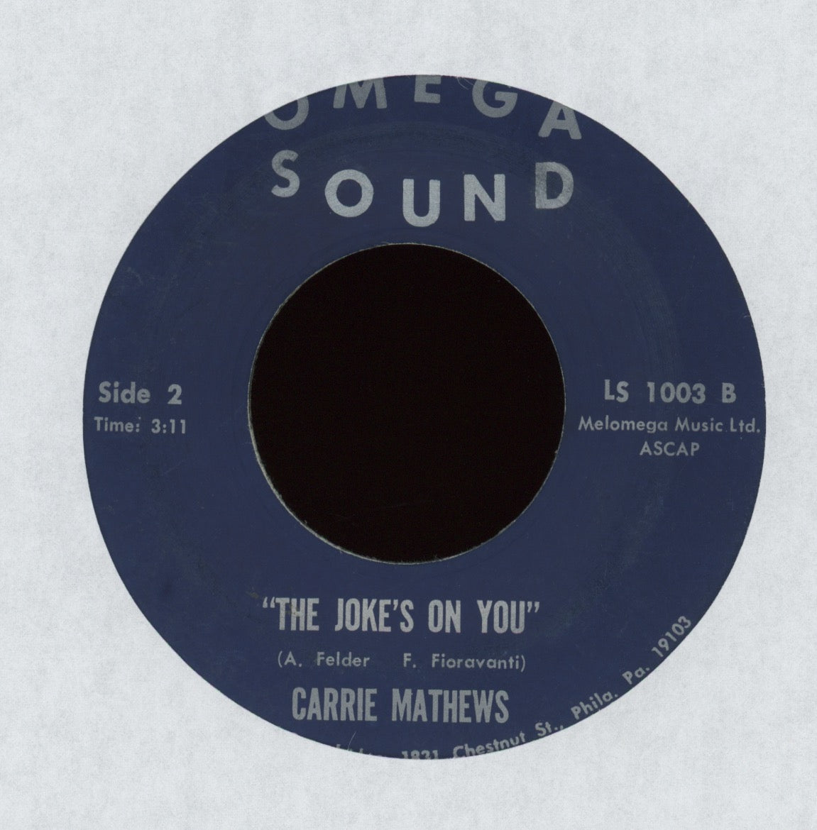 Carrie Mathews - Trader Joe on Omega Sound Blues Funk 45