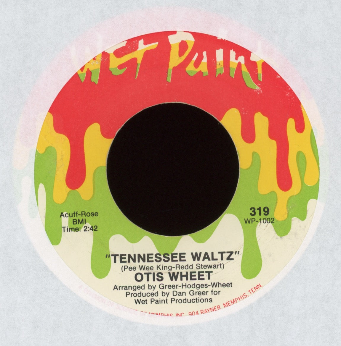 Otis Wheet - Slave For Love on Wet Paint Rare Memphis Soul Funk 45