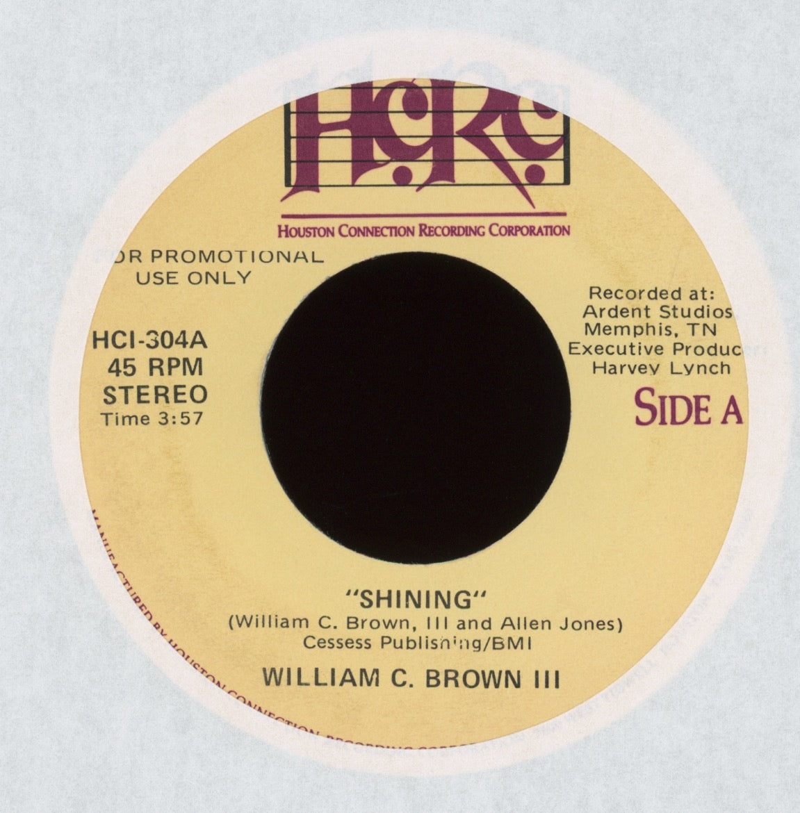 William C. Brown III - Come On And Go With Me on HCRC Promo Modern Soul 45