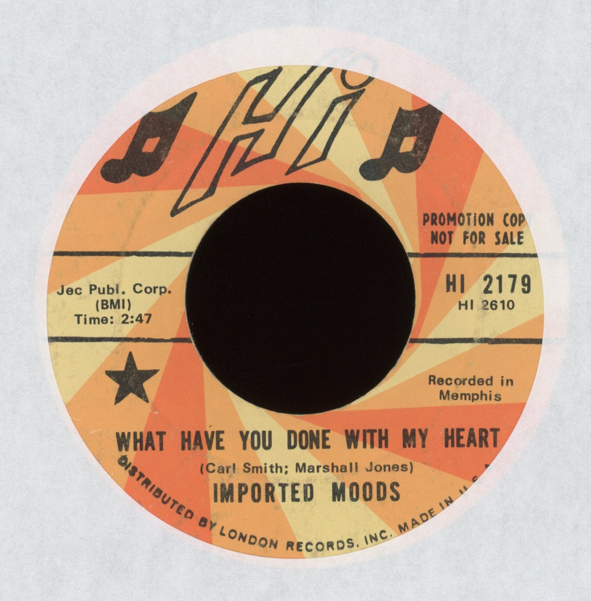 Imported Moods - What Have You Done With My Heart on Hi Promo Northern Soul 45