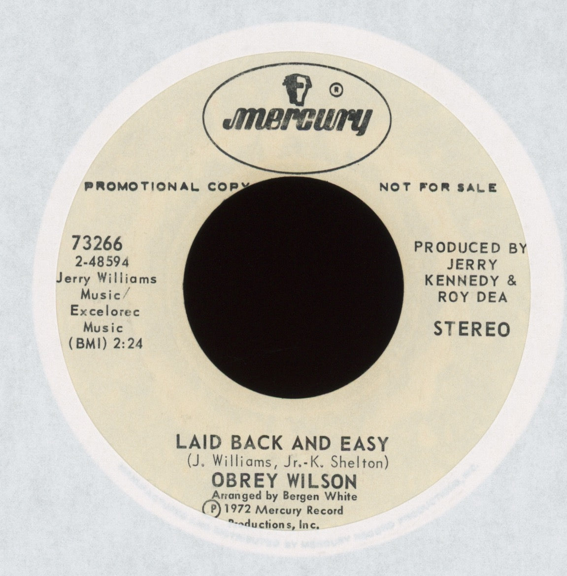 Obrey Wilson - You Were Meant For Me on Mercury Promo Northern Soul 45