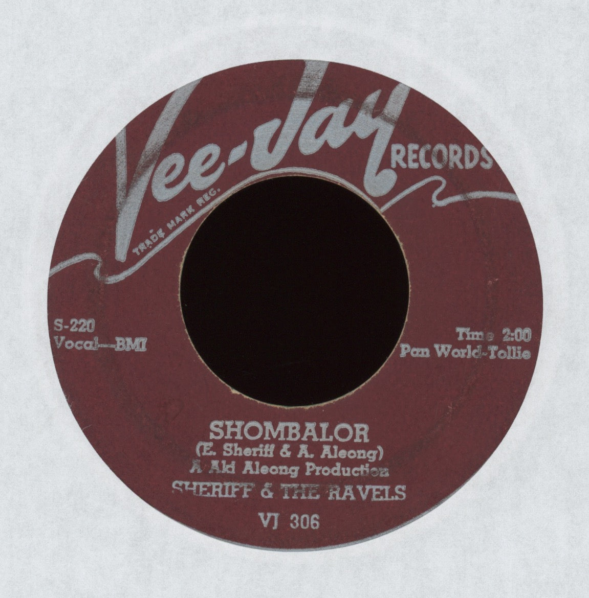 Sheriff & The Ravels - Shombalor on Vee Jay R&B Doo Wop 45