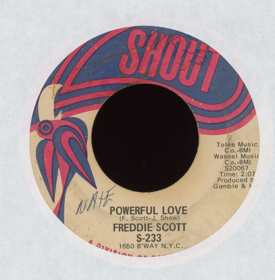 Freddie Scott - (You) Got What I Need on Shout Funk Soul 45