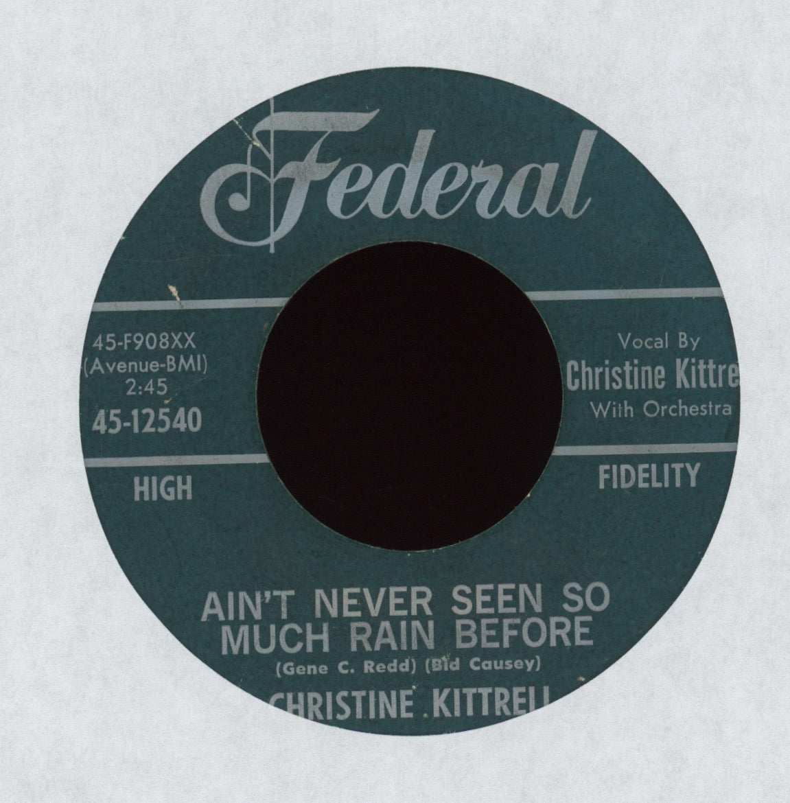 Christine Kittrell - Call His Name on Federal R&B 45