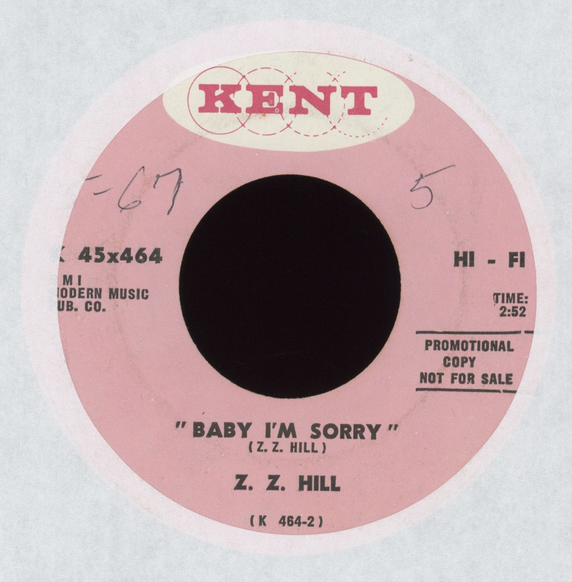 Z.Z. Hill - Where She Att on Kent Promo Northern Soul 45