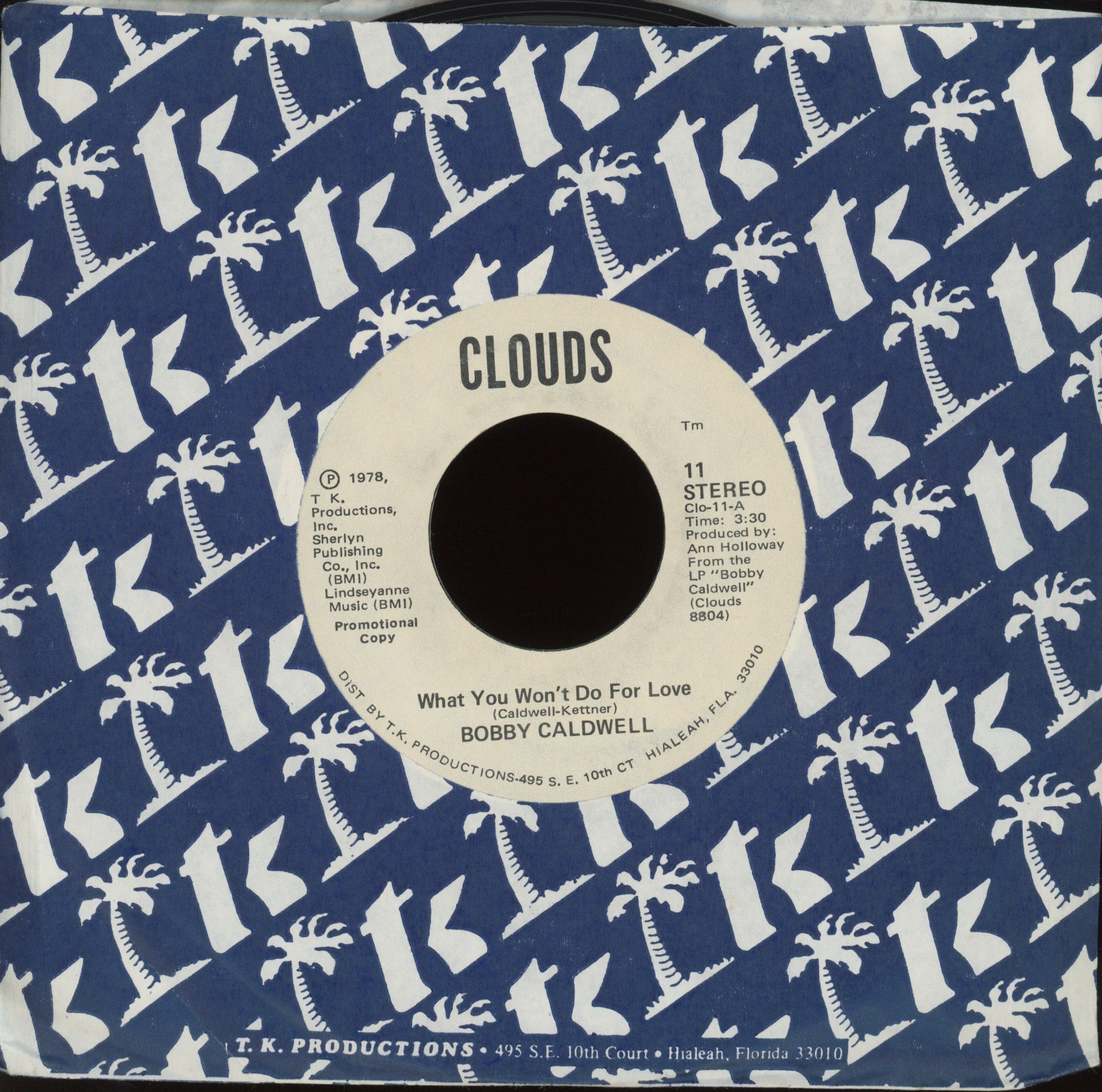 Bobby Caldwell - What You Won't Do For Love on Clouds Promo 70s Soul 45