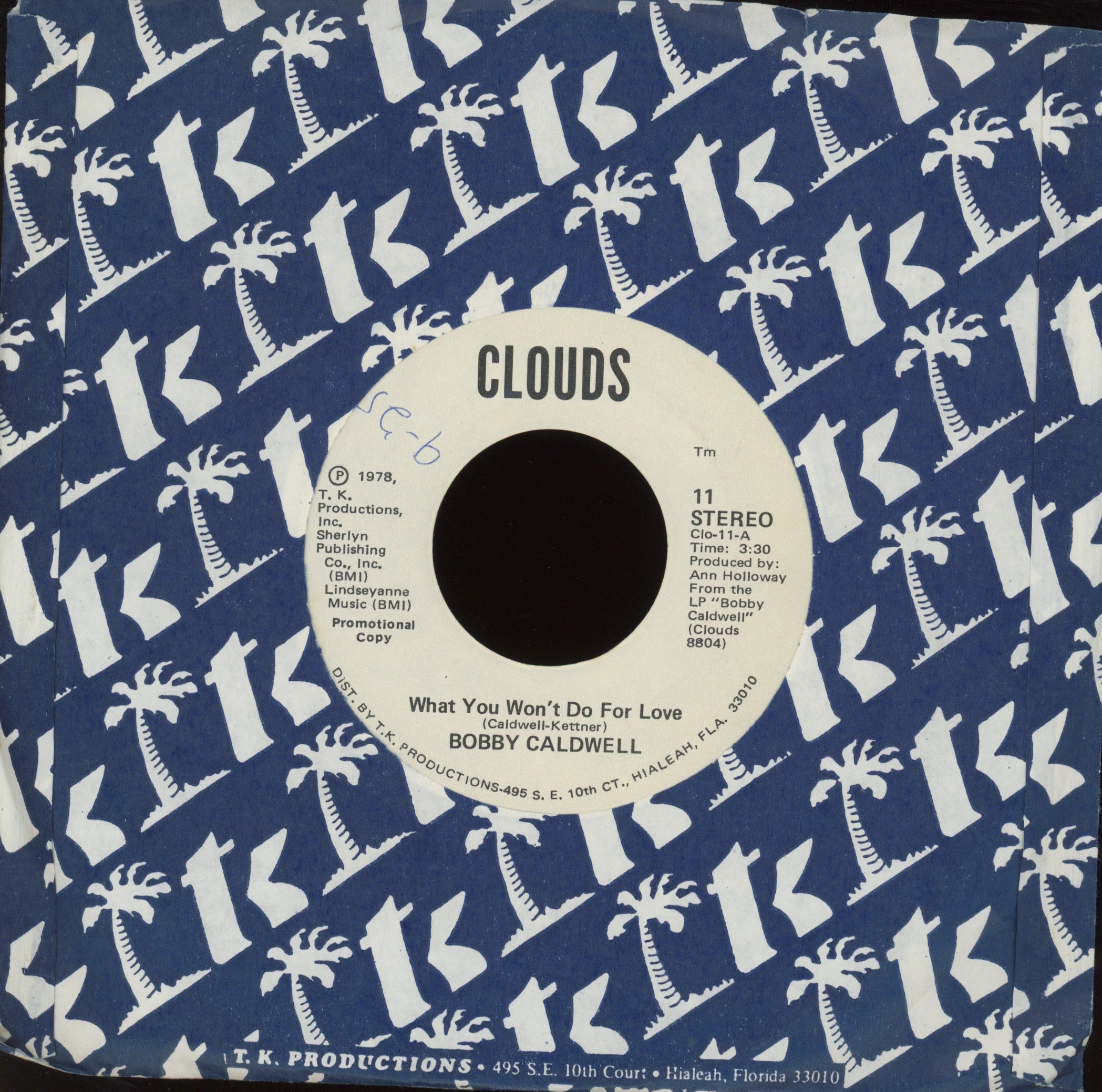 Bobby Caldwell - What You Won't Do For Love on Clouds Promo 70s Soul 45