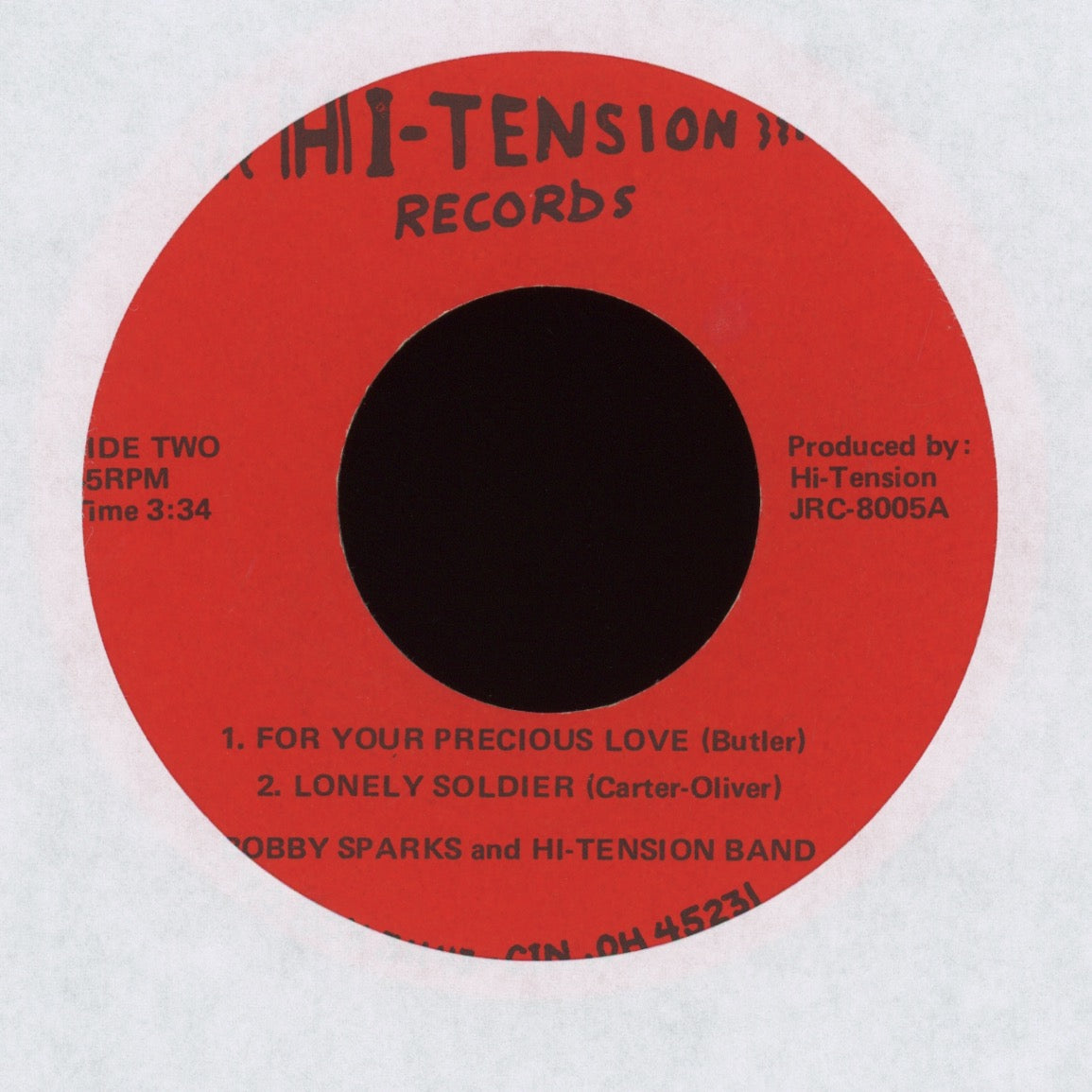 Bobby Sparks - For Your Precious Love / Lonely Soldier on Hi-Tension Ohio Deep Soul EP