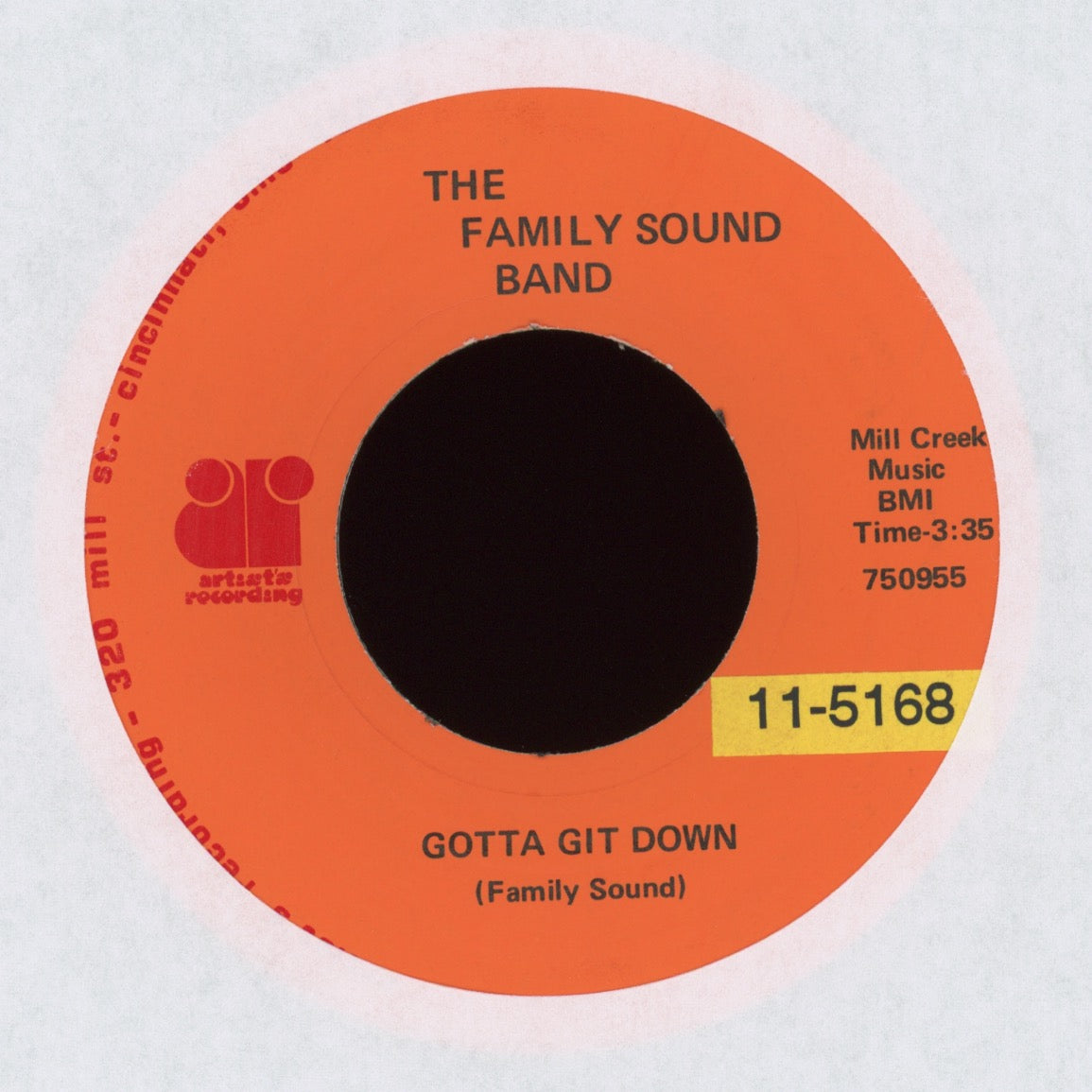 The Family Sound Band - Gotta Git Down on Artists Recording Funk 45