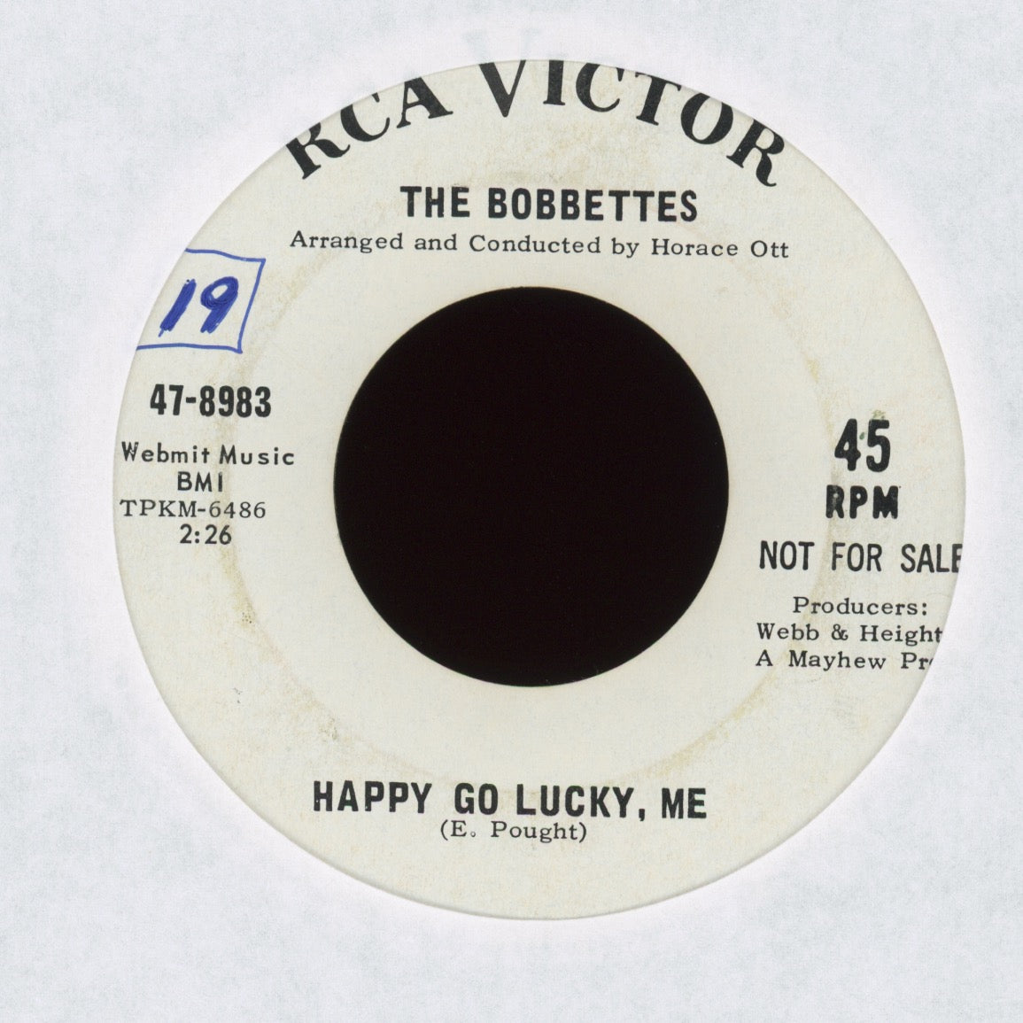 The Bobbettes - Happy Go Lucky Me on RCA Promo Northern Soul 45