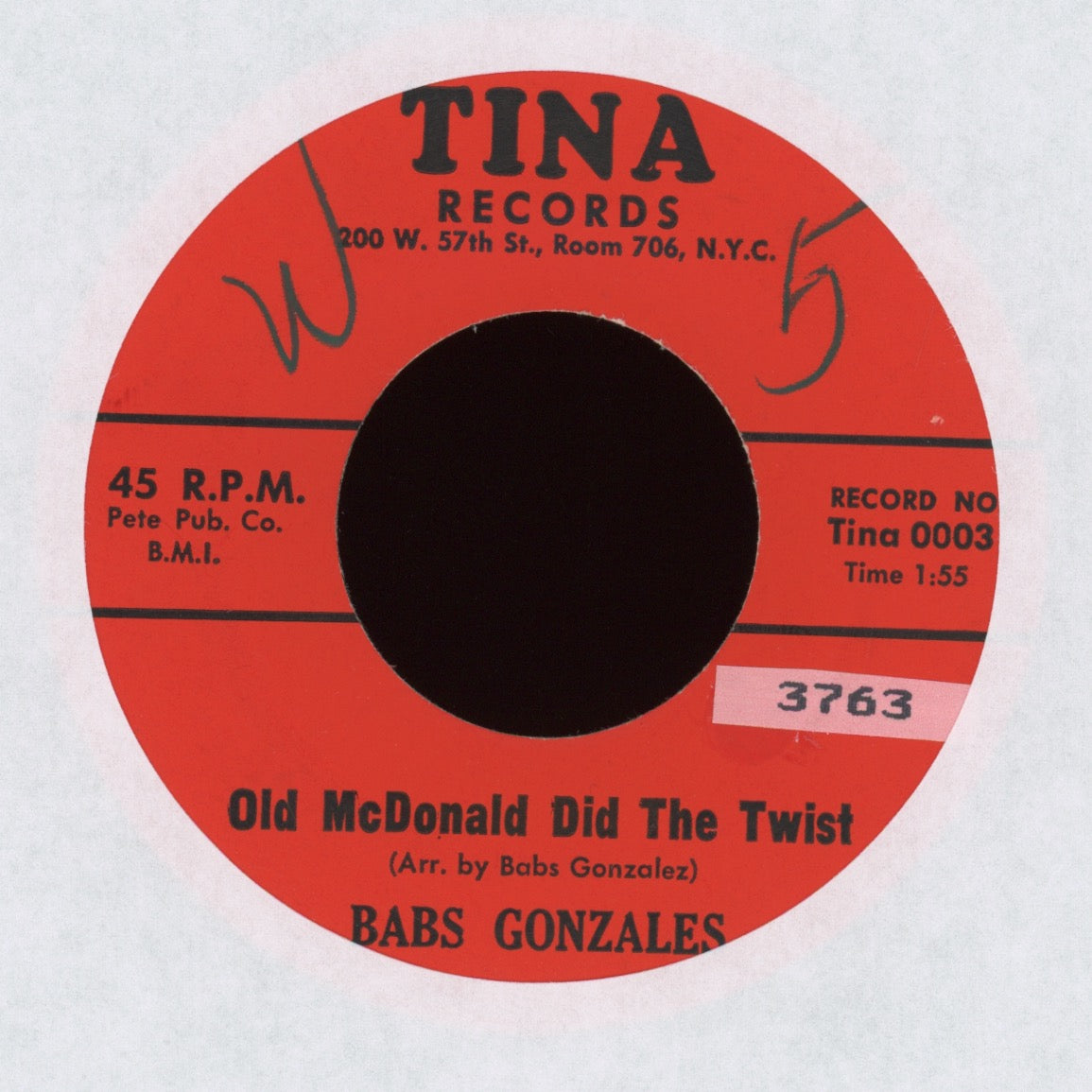 Babs Gonzales - Old McDonald Did The Twist on Tina R&B Jiver 45