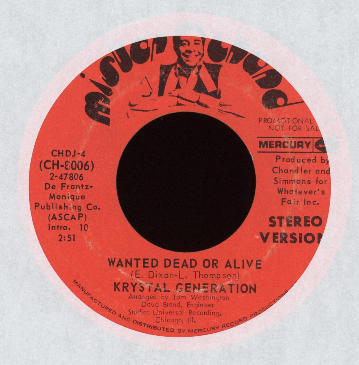 Krystal Generation - Wanted Dead Or Alive on Mister Chand Promo Funk 45