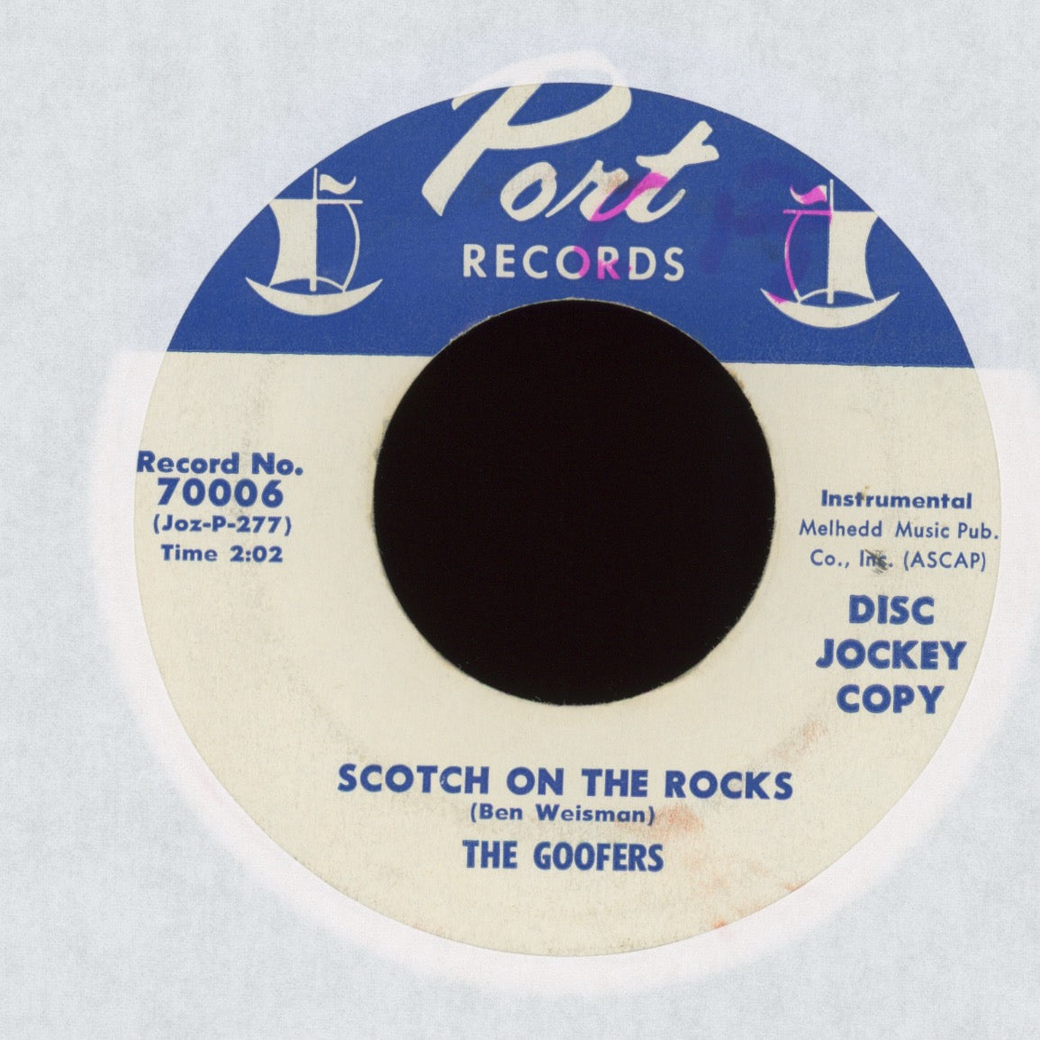 The Goofers - The Head Hunter on Port Promo R&B Exotica 45