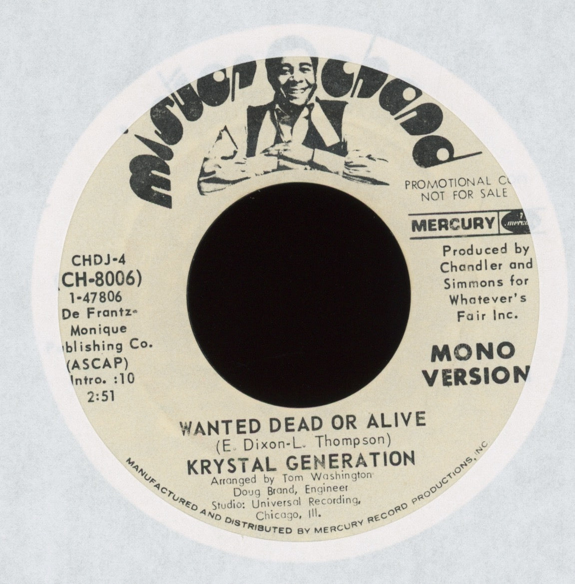 Krystal Generation - Wanted Dead Or Alive on Mister Chand Promo Funk 45
