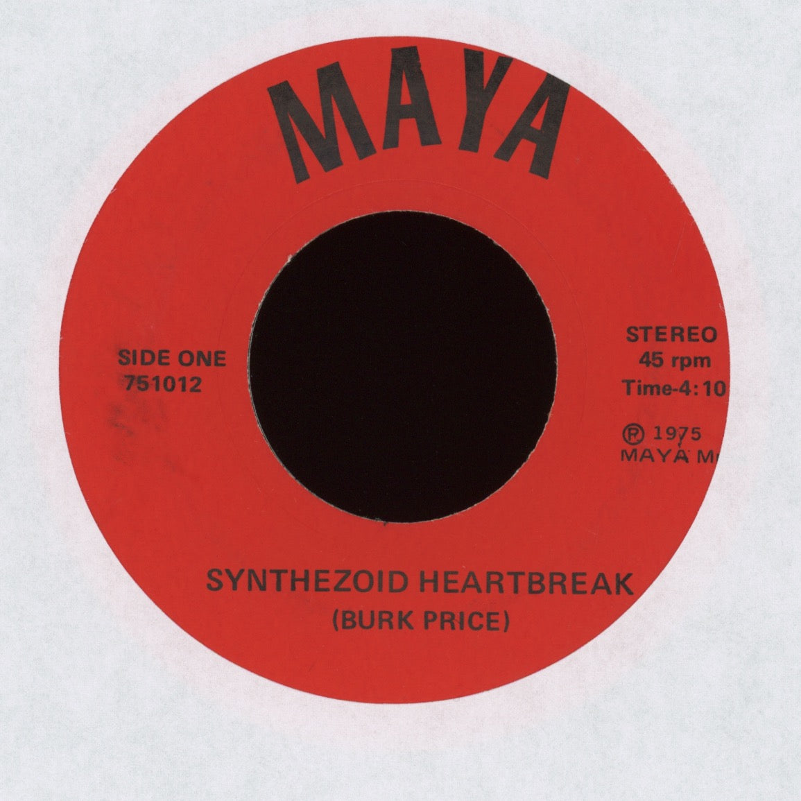 Maya - Synthezoid Heartbreak Rare Psych Synth Space Rock 45