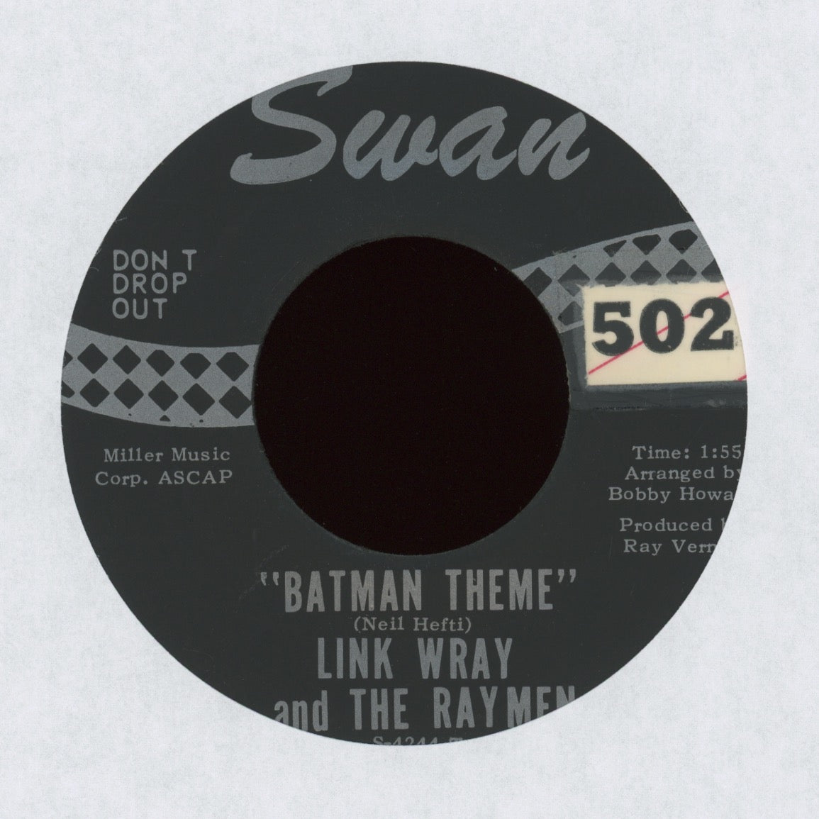 Link Wray And His Ray Men - Batman Theme on Swan Instro Rockabilly 45