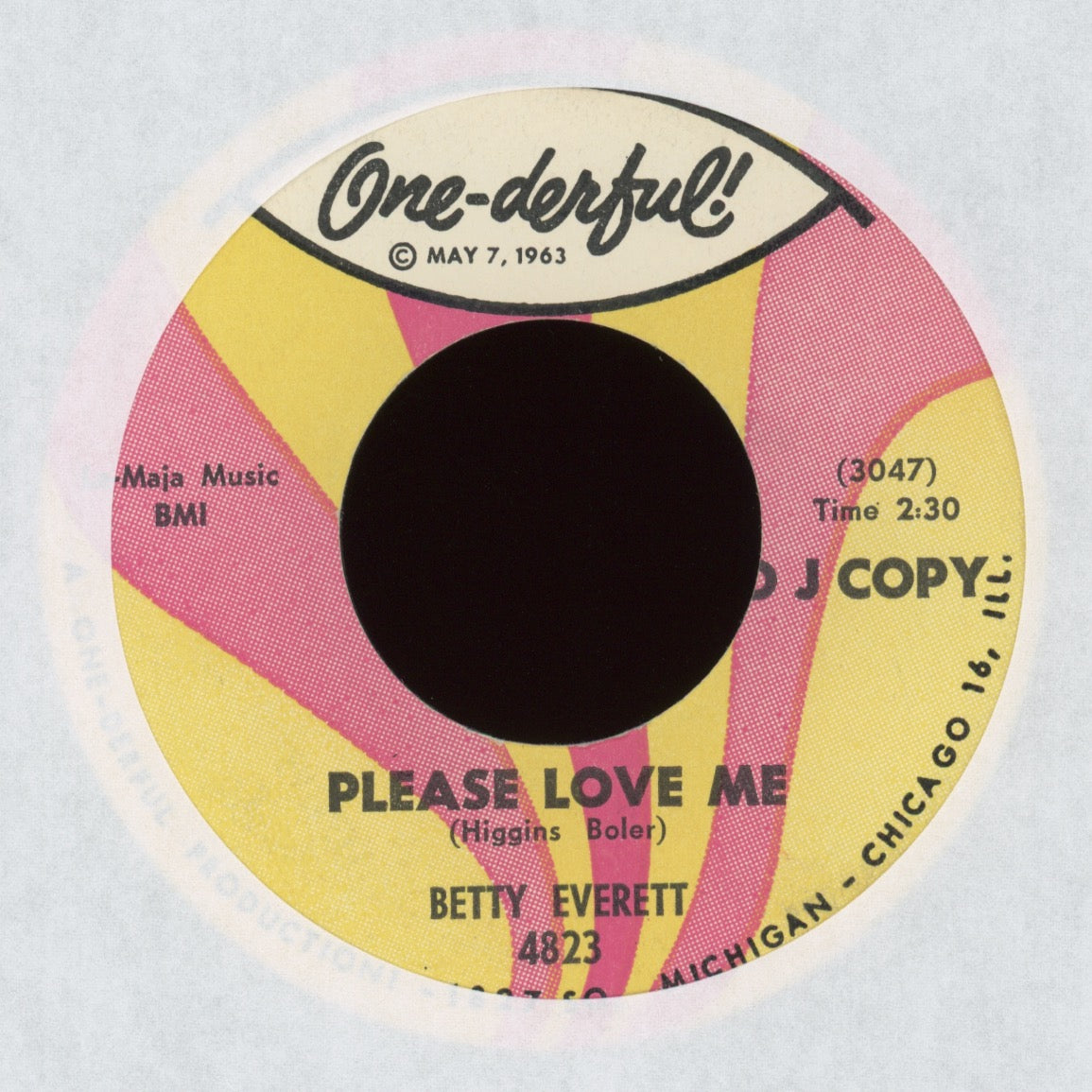 Betty Everett - Please Love Me on One-derful Promo Northern Soul Popcorn 45
