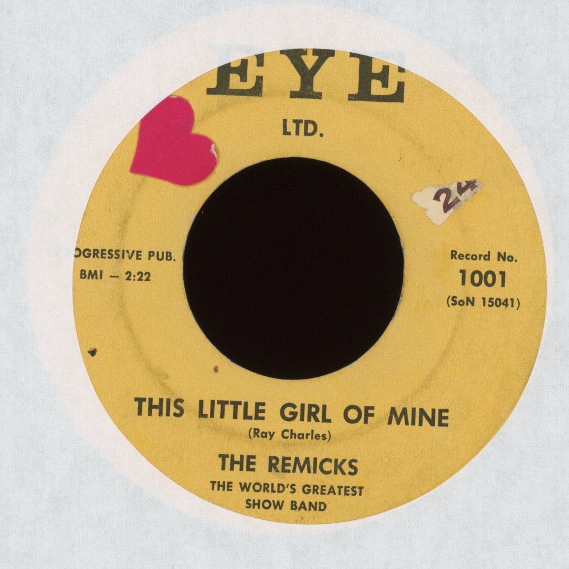 The Remicks - Peter Gunn on Eye Sleazy Instro R&B 45