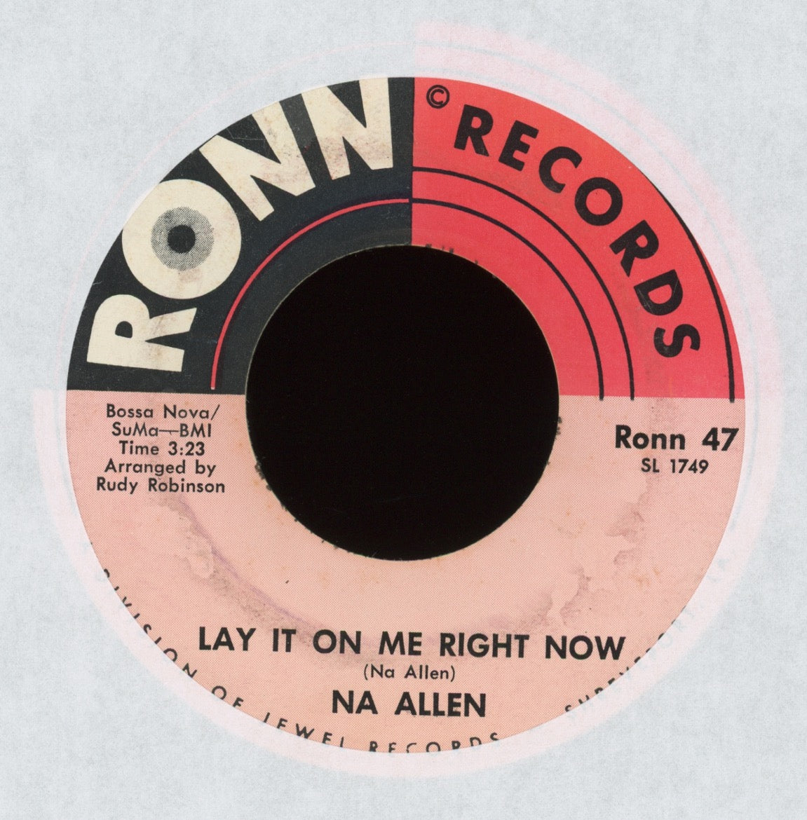 Na Allen - Lay It On Me Right Now on Ronn Crossover Soul 45