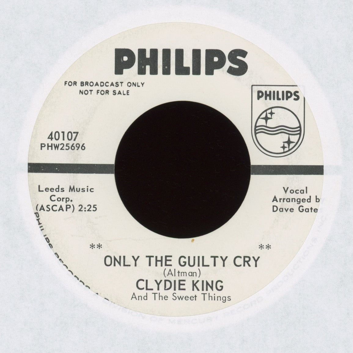 Clydie King - Only The Guilty Cry on Philips Promo Northern Soul 45
