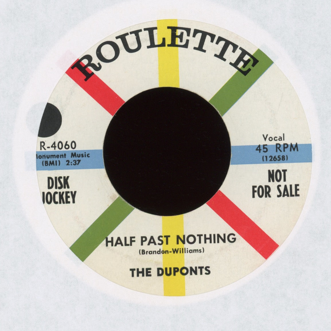 The Duponts - Screamin' Ball (At Dracula Hall)on Roulette Promo Halloween Horror R&B Doo Wop 45