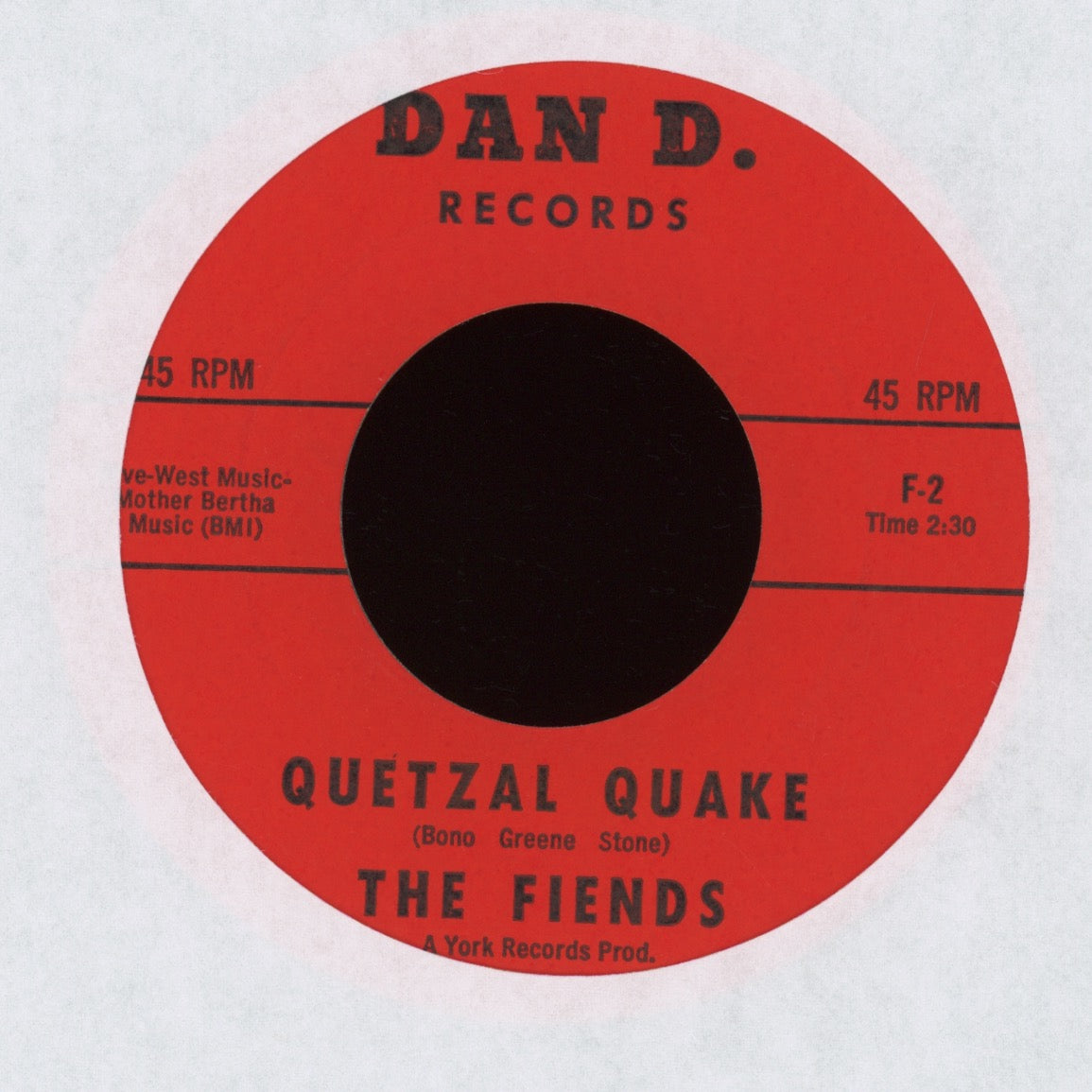 The Fiends - Thank You Thing on Dan D. Addams Family Halloween Rocker 1st Press 45