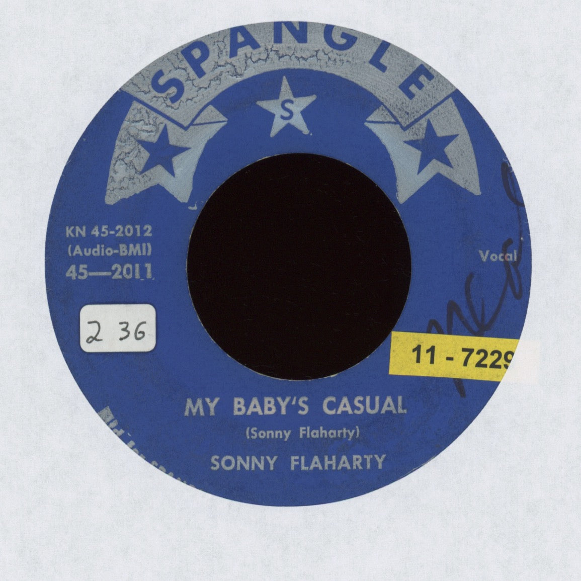 Sonny Flaharty - My Baby's Casual on Spangle Rockabilly 45