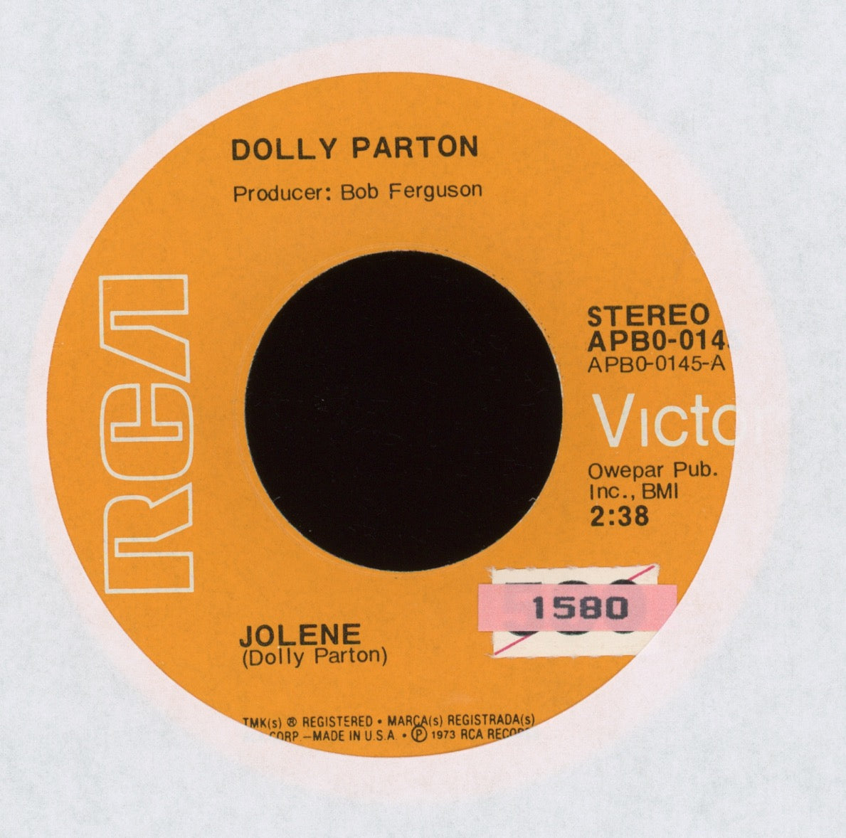 Dolly Parton - Jolene on RCA Country 45