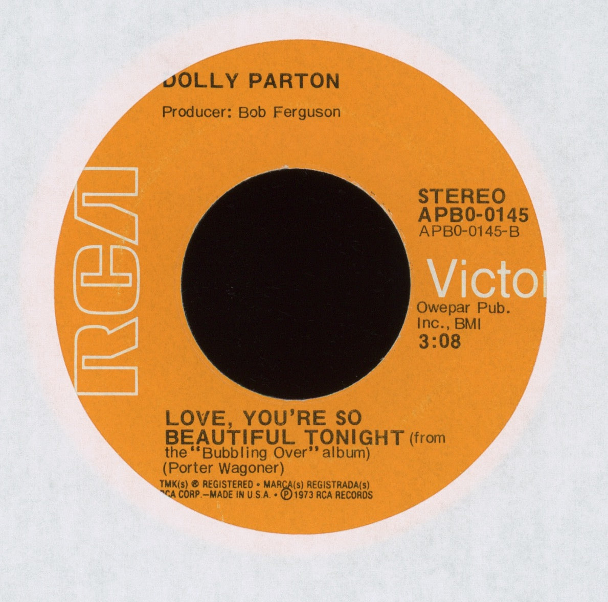 Dolly Parton - Jolene on RCA Country 45